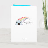 Kleurrijke Happy Birthday Rooster Kaart (Achterkant)