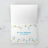 Kleurrijke Happy Birthday Typografie Kaart (Binnen)