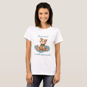 Kleurrijke Happy Cat Conversation Starter T-shirt (Voorkant volledig)