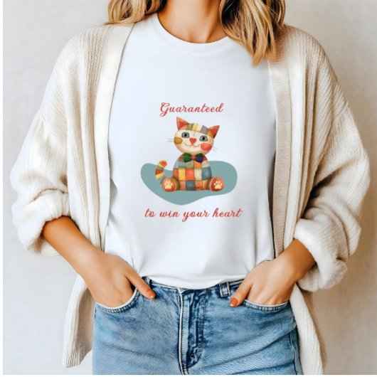 Kleurrijke Happy Cat Conversation Starter T-shirt