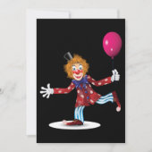Kleurrijke Happy Clown met Ballon Fun Circus Kaart (Voorkant)