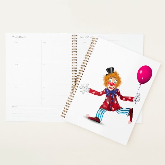 Kleurrijke Happy Clown met Ballon Fun Circus Planner