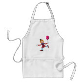 Kleurrijke Happy Clown met Ballon Fun Circus Standaard Schort (Voorkant)