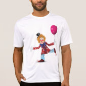 Kleurrijke Happy Clown met Ballon Fun Circus T-shirt (Voorkant)