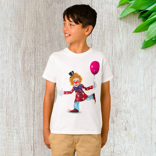 Kleurrijke Happy Clown met Ballon Fun Circus T-shirt