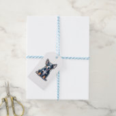 Kleurrijke Happy Doberman Puppy Cadeaulabel (Met Touw)