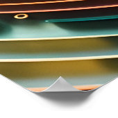 Kleurrijke Happy Dolphin Valentijnsdag Poster (Hoek)