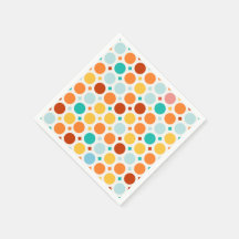 Kleurrijke Happy Dots Feest Papieren Servetten
