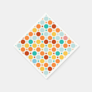 Kleurrijke Happy Dots Feest Papieren Servetten