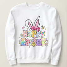 Kleurrijke Happy Easter Bunny Spring Floral