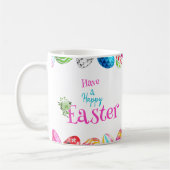 Kleurrijke Happy Easter Eggs Coffee Mok (Links)