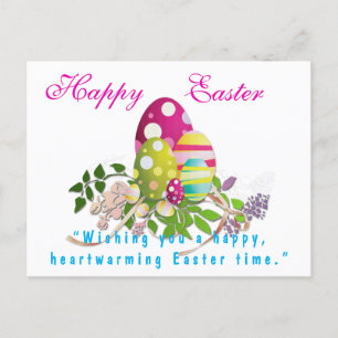 Kleurrijke Happy Easter Greeting Briefkaart