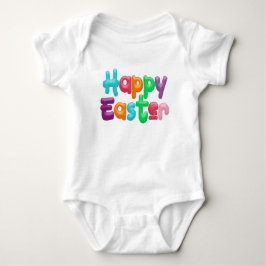 Kleurrijke Happy Easter typografie | kostuum Romper