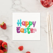 Kleurrijke Happy Easter typografie | Papieren Serv Servet (Insitu)