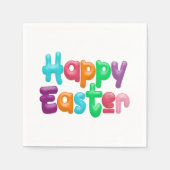 Kleurrijke Happy Easter typografie | Papieren Serv Servet (Voorkant)