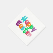 Kleurrijke Happy Easter typografie | Papieren Serv Servet (Hoek)