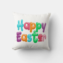 Kleurrijke Happy Easter typografie | Sierkussens Kussen