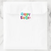 Kleurrijke Happy Easter Typografie | Sticker Seal (Tas)