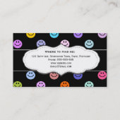 Kleurrijke Happy Face Pattern Visitekaartjes (Achterkant)