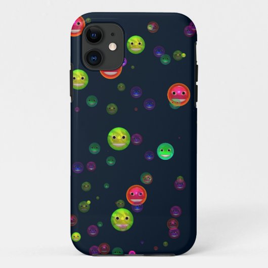 Kleurrijke Happy Faces Leuke iPhone 5 Hoesje (Achterkant)