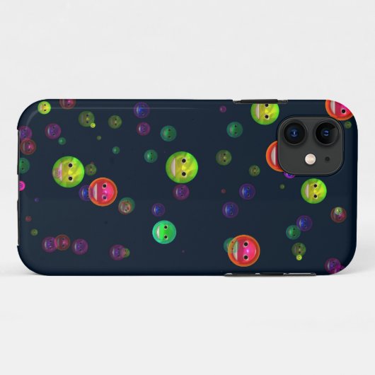 Kleurrijke Happy Faces Leuke iPhone 5 Hoesje (Achterkant (horizontaal))