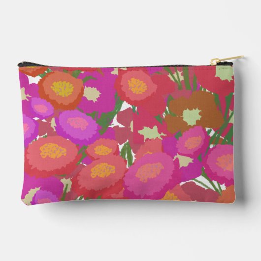 Kleurrijke Happy Floral Pattern +Initialen Etui (Achterkant)