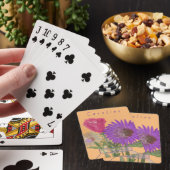 Kleurrijke  Happy Flowers + aangepaste naam Pokerkaarten (Insitu)