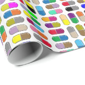 Kleurrijke happy-get-well pillen cadeaupapier (Rol Hoek)