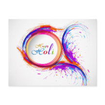 Kleurrijke Happy Holi Paint Swirl