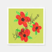 Kleurrijke Happy Hour Designer Servetten (Voorkant)