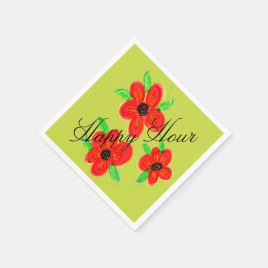 Kleurrijke Happy Hour Designer Servetten (Hoek)