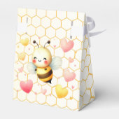 Kleurrijke Happy Little Honey Bee Baby shower Scha Bedankdoosjes (Achterkant)