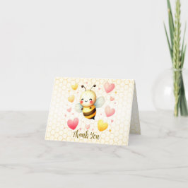 Kleurrijke Happy Little Honey Bee Baby shower Scha Bedankkaart