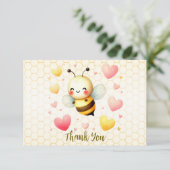 Kleurrijke Happy Little Honey Bee Baby shower Scha Bedankkaart (Staand voorkant)