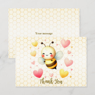 Kleurrijke Happy Little Honey Bee Baby shower Scha Bedankkaart