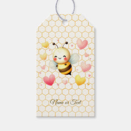Kleurrijke Happy Little Honey Bee Baby shower Scha Cadeaulabel