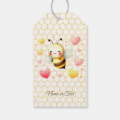 Kleurrijke Happy Little Honey Bee Baby shower Scha Cadeaulabel (Achterkant)