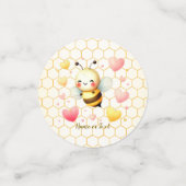 Kleurrijke Happy Little Honey Bee Baby shower Scha Confetti (Kleine voorkant)
