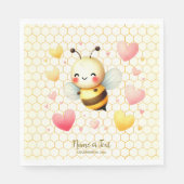 Kleurrijke Happy Little Honey Bee Baby shower Scha Servet (Voorkant)