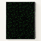 Kleurrijke Happy Lizard Holding Leaf Green Stippen Notitieboek (Achterkant)