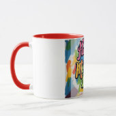 Kleurrijke Happy Moederdag Brushstrokes Mok (Links)