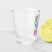 Kleurrijke Happy New Year typografie Shot Glas (Links)