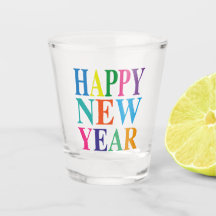 Kleurrijke Happy New Year typografie