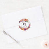 Kleurrijke Happy Purim bloemige sticker (Envelop)