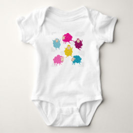 Kleurrijke Happy Sheep Baby Bodysuit