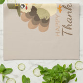 Kleurrijke Happy Thanksgiving Schattige Turkije Theedoek (Gevouwen)