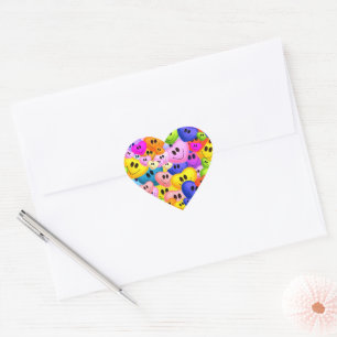 Kleurrijke Happy Valentijns harten Hart Sticker