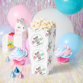 Kleurrijke Happy World Kinderdag Bedankdoosjes