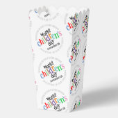 Kleurrijke Happy World Kinderdag Bedankdoosjes (Voorkant)