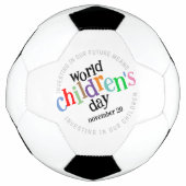 Kleurrijke Happy World Kinderdag Voetbal (Voorkant)